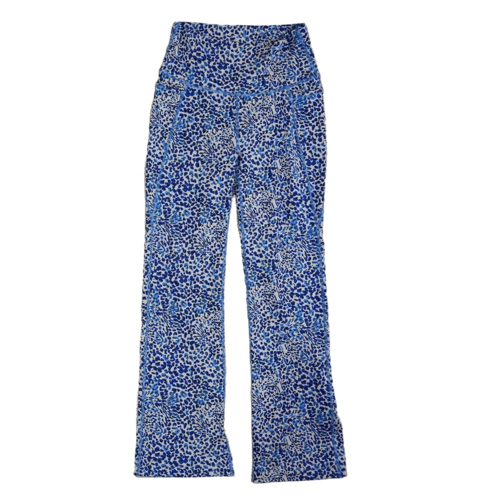 Lilly Pulitzer Luxletic Leggings Women's Size Medium Blue Animal Print High Rise